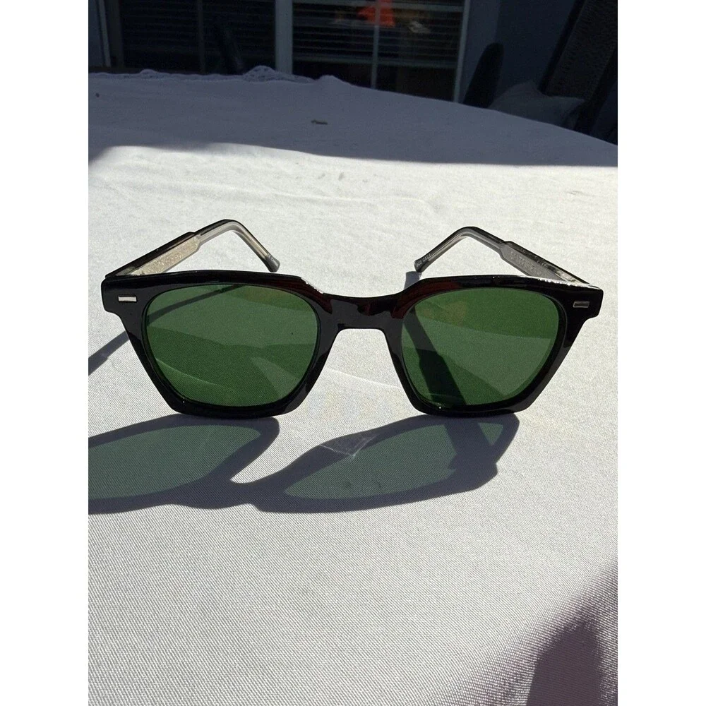 SPITFIRE 'BC2' - BLACK  GREEN SHADES SUNNIES 100% UVA/UVB SAFE LENSES